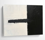 Minimalist Black and White Abstract Painting ABS300