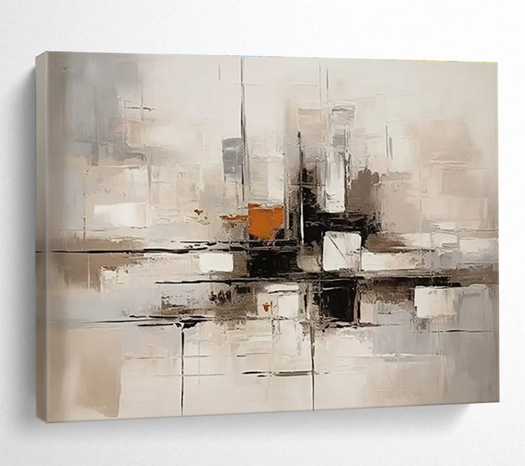 Modern Abstract Cityscape Painting for Contemporary Office Spaces YHT322
