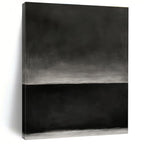 Monochromatic Black Gradient Abstract Painting with Subtle Depth WINK163