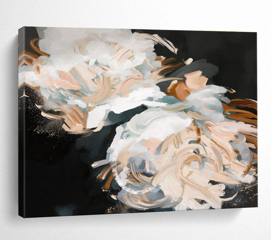 White Flower Abstract Painting for Elegant Wedding Venues YHT407