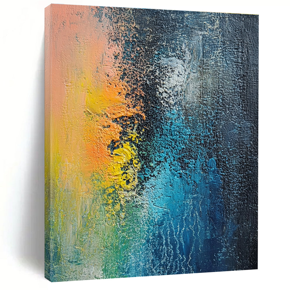 Colorful Textured Abstract Painting with Vivid Layers WINK680