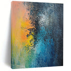 Colorful Textured Abstract Painting with Vivid Layers WINK680