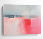 Soft Pink and Gray Abstract Painting with Subtle Emotion ABS416