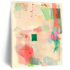 Pastel Color Collage Abstract Painting with Playful Creativity WINK076