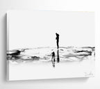 Silhouette on Ice Abstract Painting for Reflective Spaces YHT114