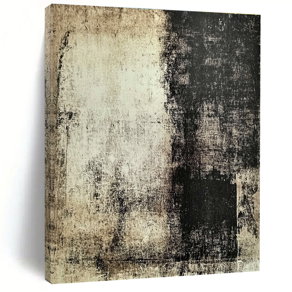Sepia Textured Surface Abstract Painting with Vintage Appeal WINK113