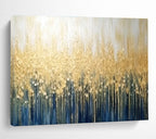 Golden Forest Silhouette Abstract Painting for Luxe Interiors YHT051