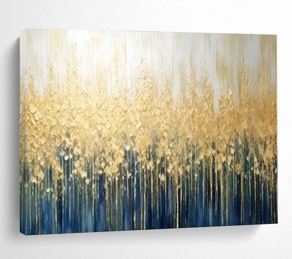 Golden Forest Silhouette Abstract Painting for Luxe Interiors YHT051