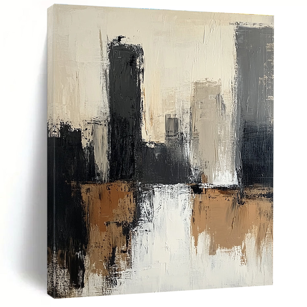 Cityscape Abstract Painting with Urban Mystery WINK489