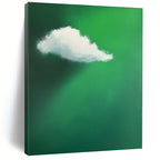 Green Sky with Cloud Painting of Whimsical Serenity GAB0141