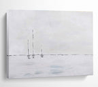 Minimalist Sailboat Abstract Painting for Serene Bedroom Retreats YHT263