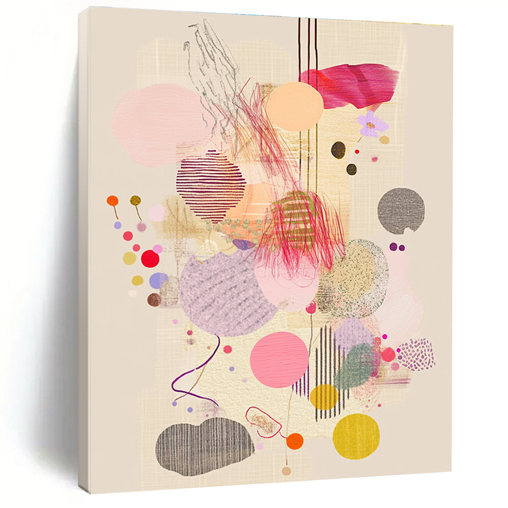 Colorful Circular Abstraction - Playful Modern Art GAB0395