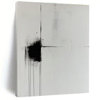 Minimalist Black and White Abstract Painting for Contemporary Studies GAB1008