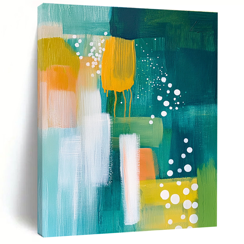Colorful Bubbles Abstract Painting for Playful Cafes GAB1083