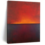 Red and Orange Sunset Abstract Painting with Dramatic Hues WINK863