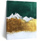 Golden Mountain Peaks - Majestic Landscape Abstract Art GAB0507
