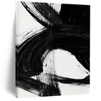 Dynamic Black Ink Abstract Painting for Contemporary Art Galleries HENG196