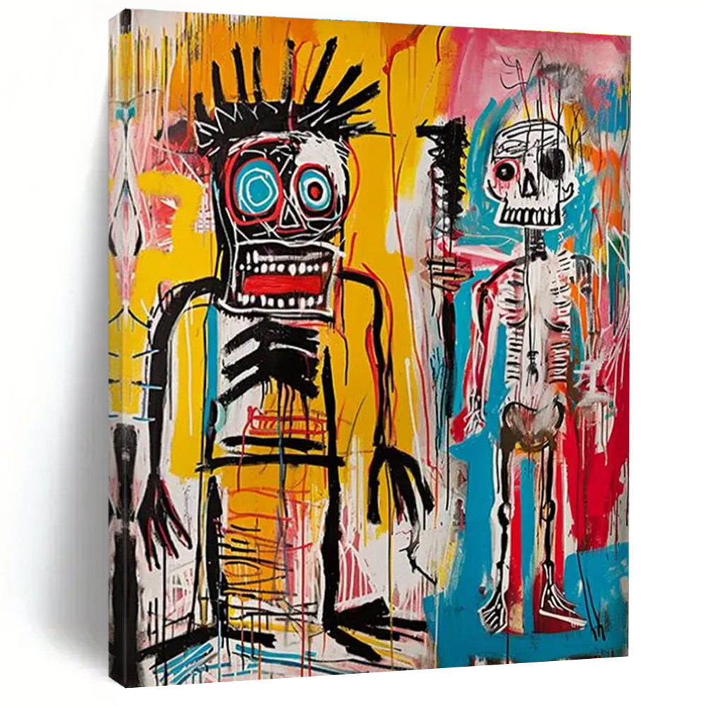Abstract Figure Duo Painting for Alternative Art Spaces HENG099