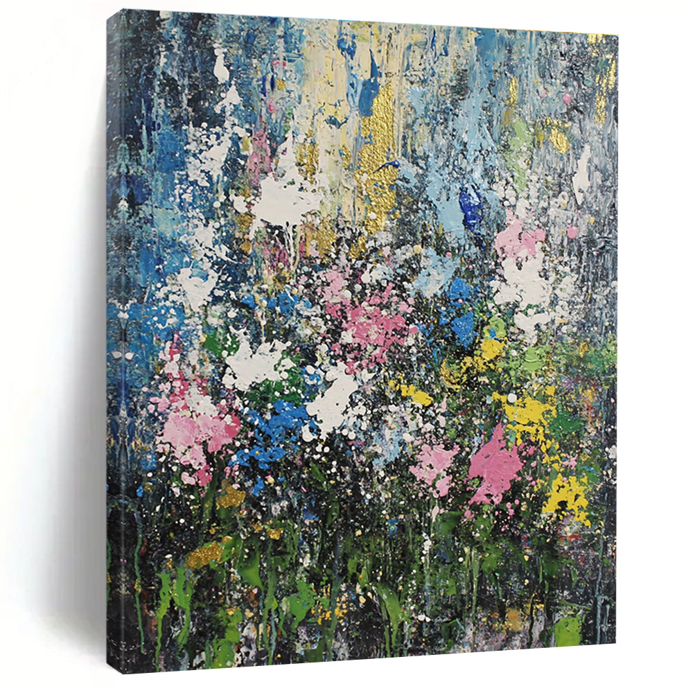 Floral Explosion Abstract Painting with Lush Abundance WINK198