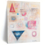 Geometric Pastel Abstract Minimalist Abstract Painting GAB0364