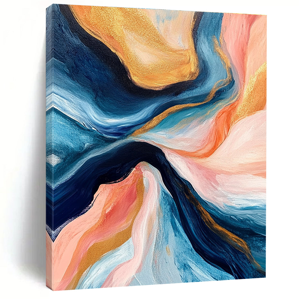 Colorful Flowing Abstract Painting for Art Deco - Styled Lounges GAB1125