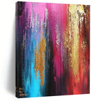 Pink and Gold Abstract Painting for Luxury - Styled Beauty Salons GAB0944