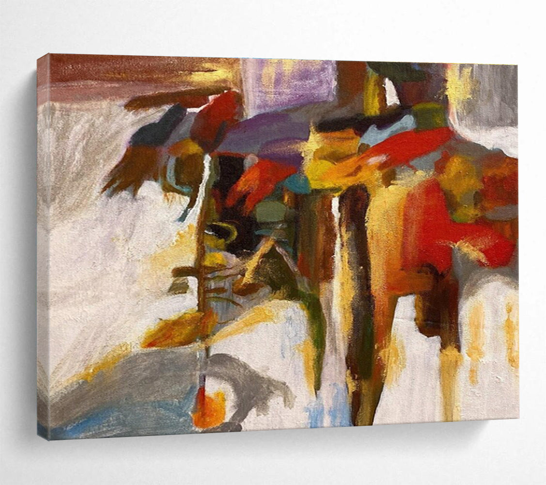 Colorful Abstract Figures Painting for Art - Loving Community Centers YHT365