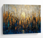 Golden Cityscape Abstract Painting for Luxury Residences YHT172