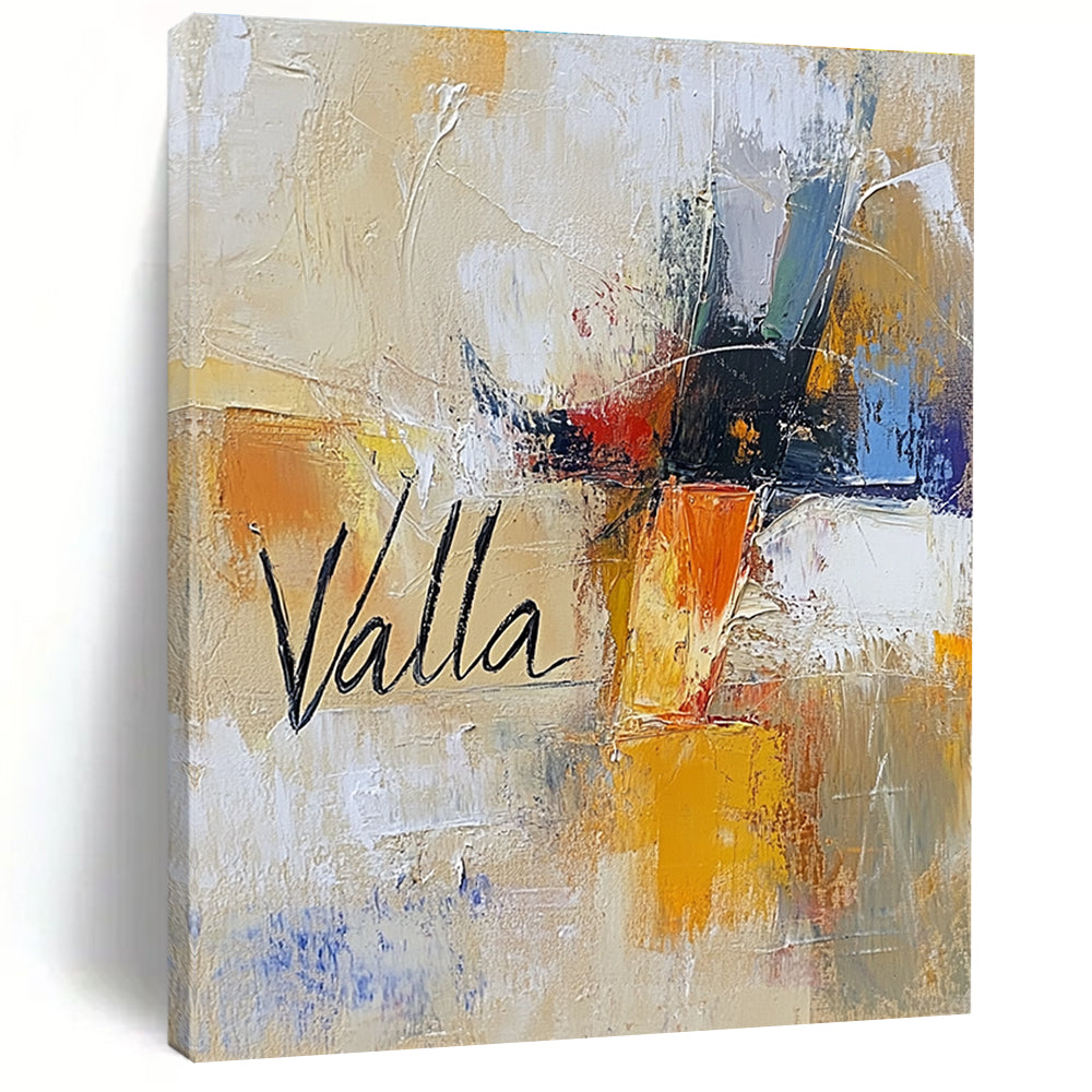 Colorful Abstract Painting with “Valla” for Personalized Art Spaces GAB1059