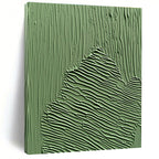 Green Textured Wave Patterns Painting with Natural Rhythm WINK062