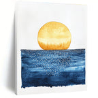 Sun and Sparkling Sea Abstract Painting for Nautical - Inspired Living Rooms GAB0991