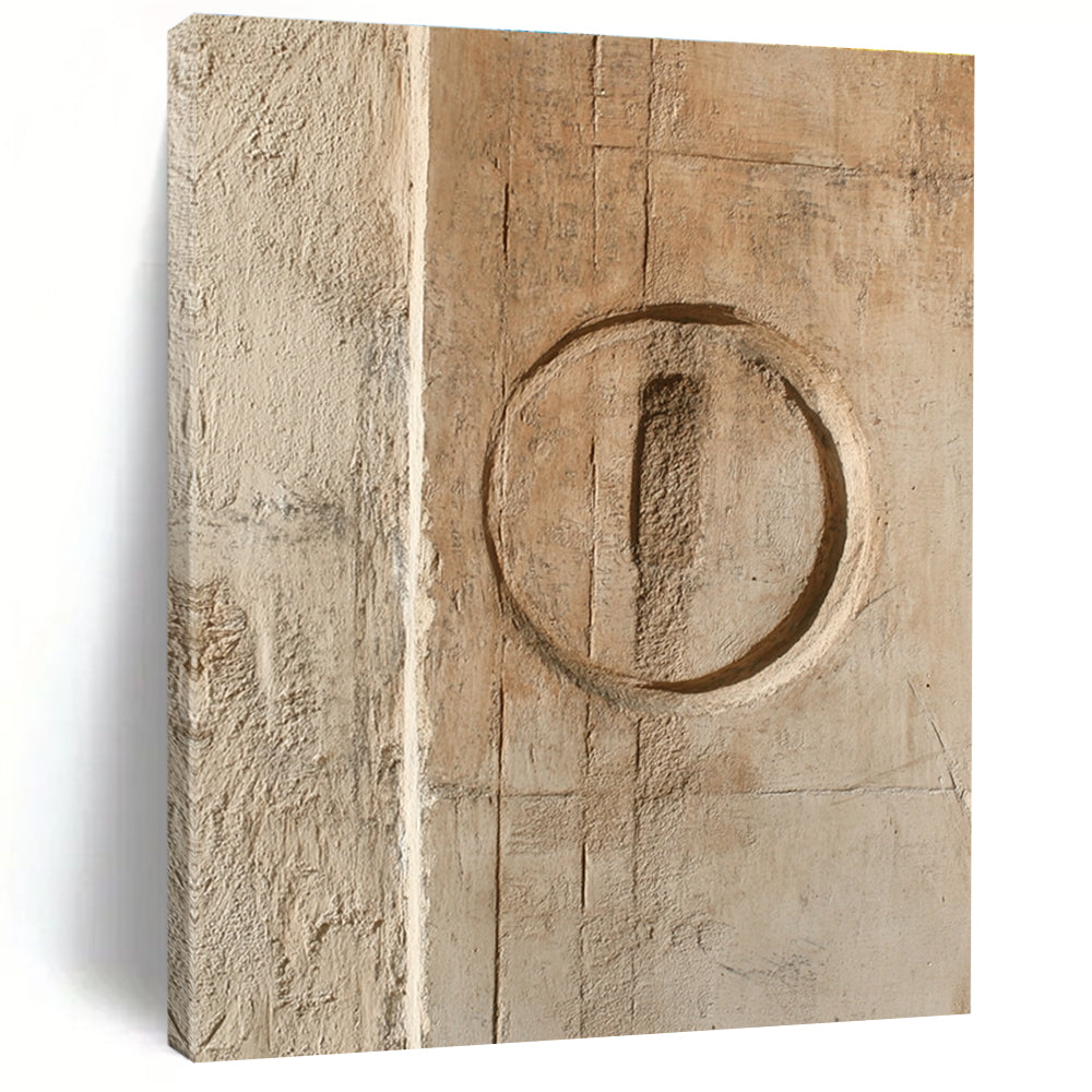 Textured Circle Abstract Painting for Industrial - Chic Art Galleries GAB1307