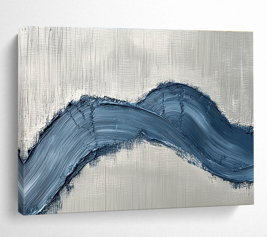Blue Wave on Gray  Bold Simplicity ABS044
