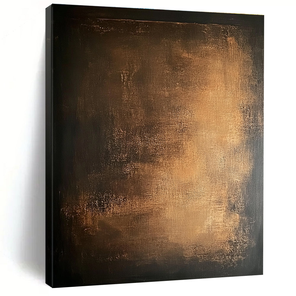 Dark Brown Textured Abstract Painting with Earthy Depth WINK136