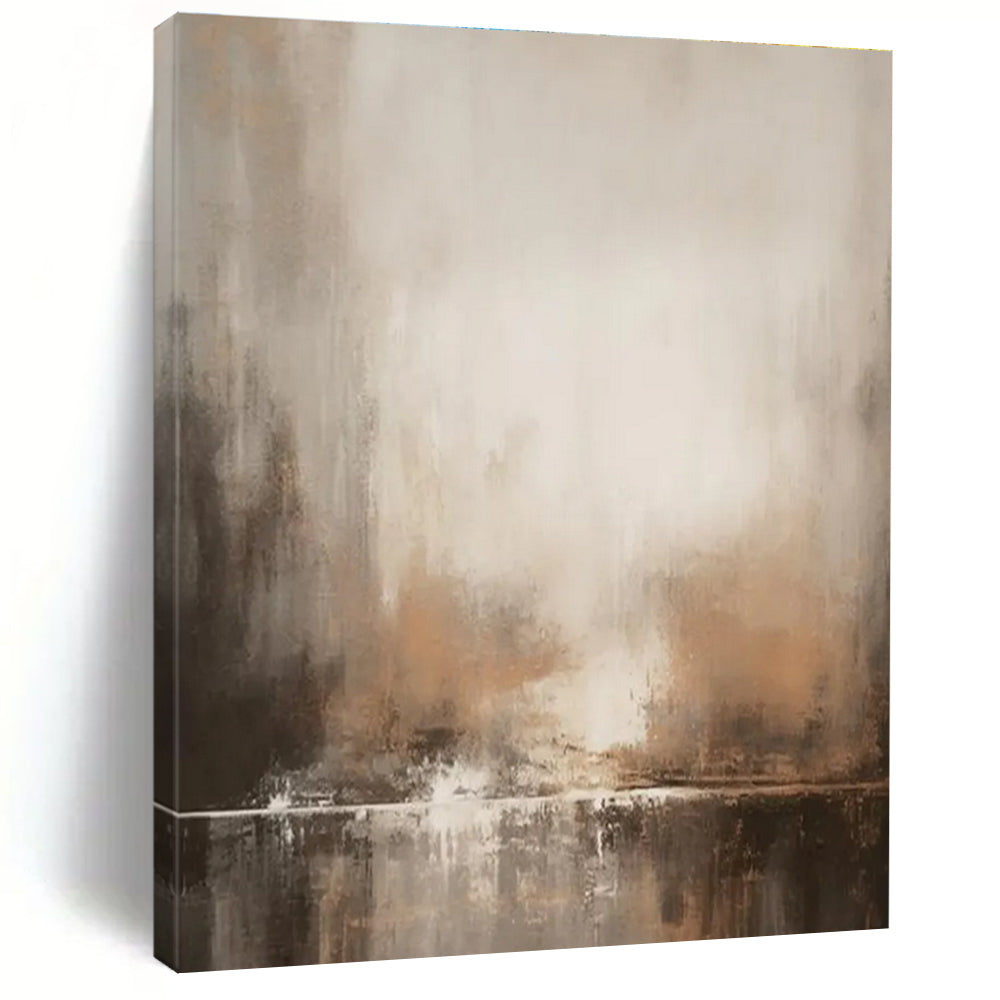 Muted Landscape Abstract Painting for Serene Waiting Rooms HENG455