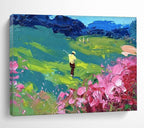 Golfer Abstract Painting for Golf Club House Lounges YHT446