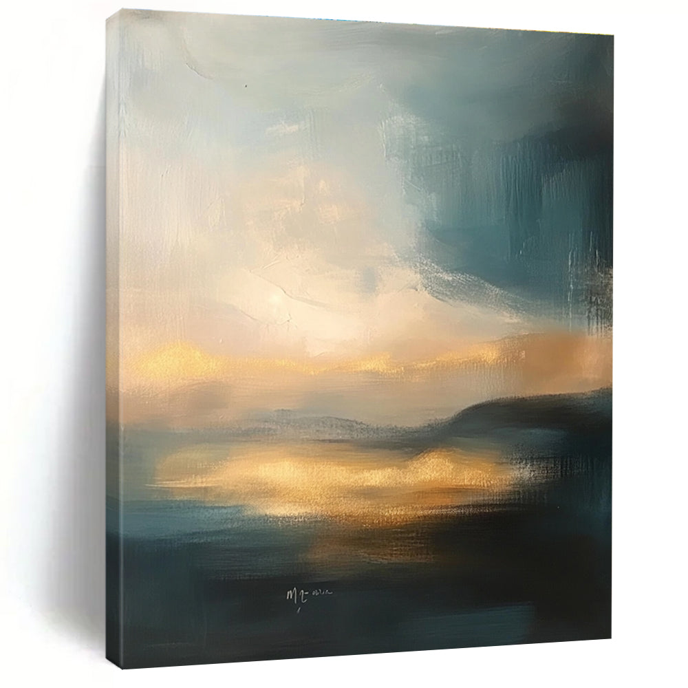 Soft Horizon - Tranquil Landscape Abstract Painting GAB0627