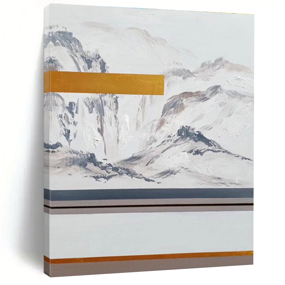 Minimalist Mountainscape Abstract Painting for Zen - Inspired Offices HENG045
