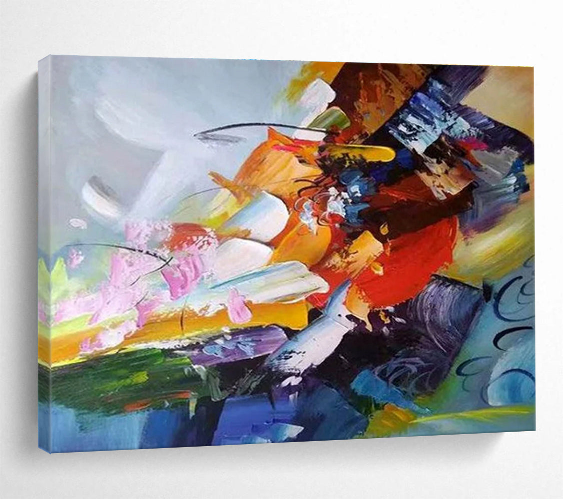 Dynamic Color Fusion Abstract Painting for Modern Art Galleries YHT281