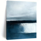 Monochrome Abstract Horizons Painting with Quiet Contemplation WINK385