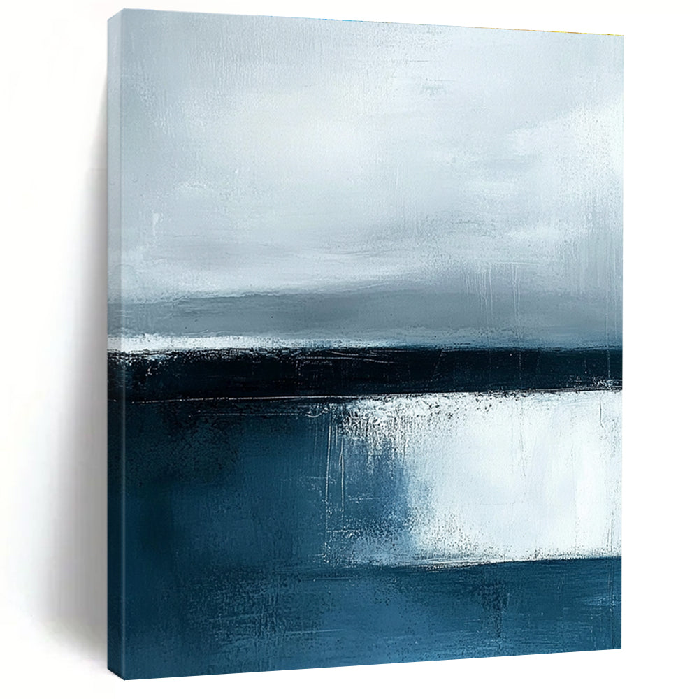 Monochrome Abstract Horizons Painting with Quiet Contemplation WINK385