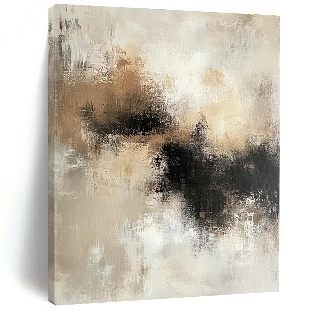 Beige - Black Abstract Painting with Quiet Intensity WINK534