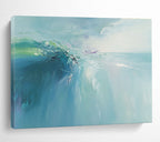 Soft Blue Sea - Sky Abstract Painting ABS208