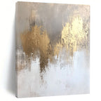 Gold Patch Abstract Painting for Minimalist - Inspired Dining Rooms GAB0996
