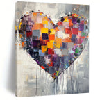 Colorful Heart Abstract - Vibrant Emotion - Filled Art GAB0510