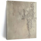 Textured Beige Plaster Abstract Painting with Raw Authenticity WINK271