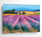 Lavender Field Abstract Painting for French - Inspired Home Decor YHT476