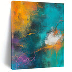 Colorful Abstract Swirl Painting with Energetic Movement WINK548