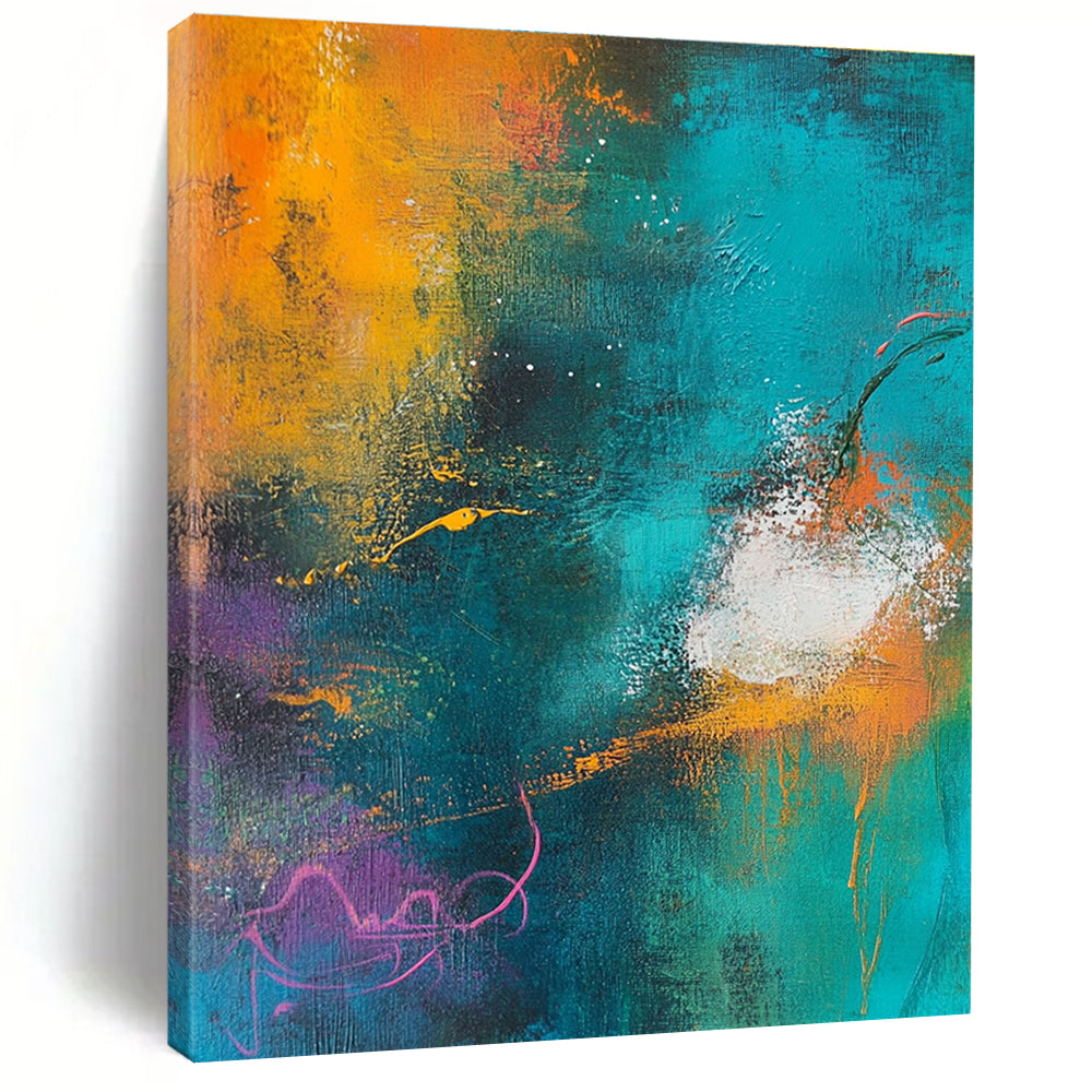 Colorful Abstract Swirl Painting with Energetic Movement WINK548