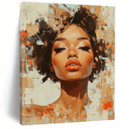 Portrait with Textured Background Abstract Painting for Creative Studio Lounges GAB1281